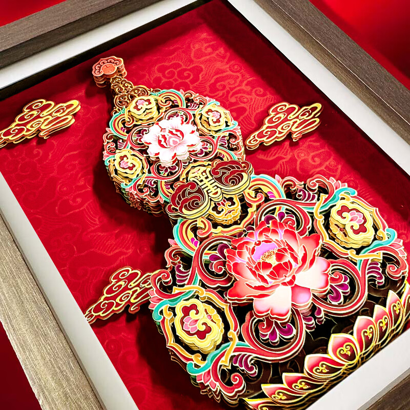 莲花葫芦 一抹宫廷清风寄三生情深——赠与长辈的无品牌非遗剪纸礼赞